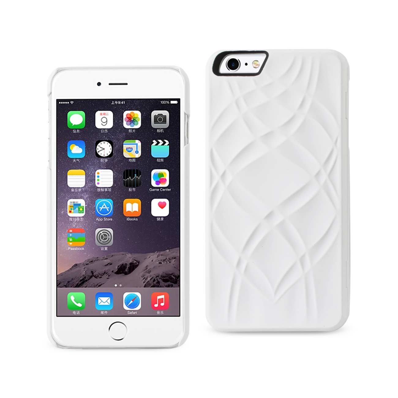 Wallet Case Hidden Mirror With Kickstand Function iPhone 6 Plus/ 6S Plus White Color