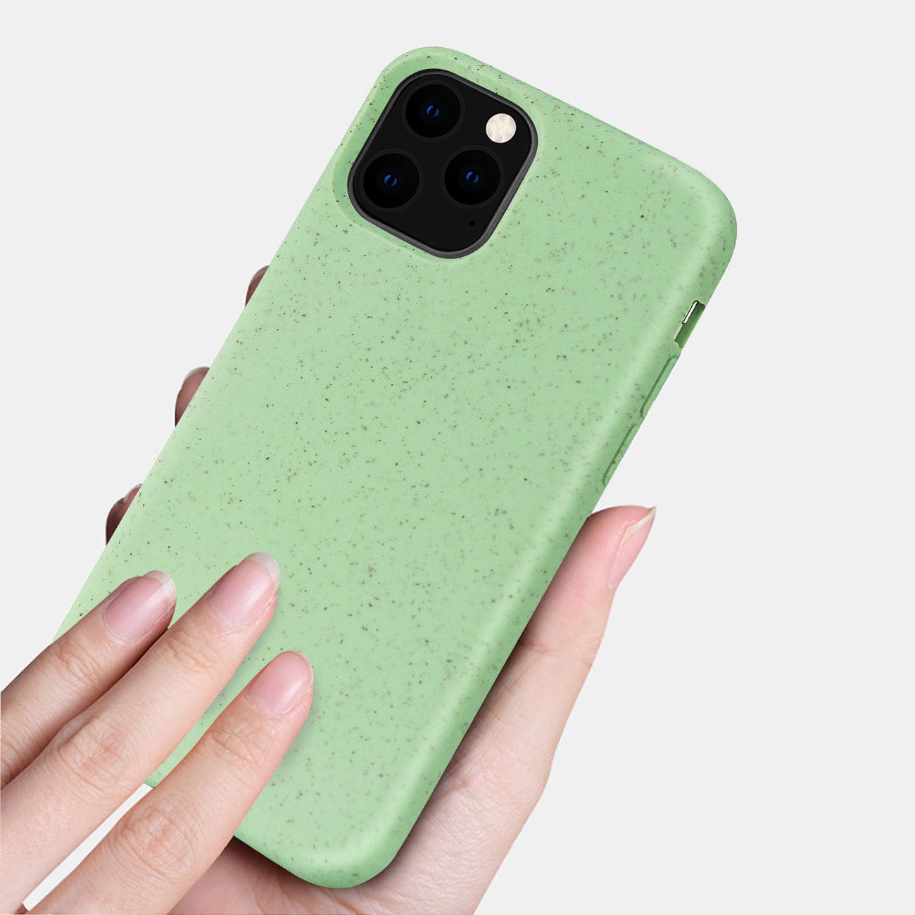 Phone Case Silicone Wheat Bran Material Apple iPhone 11 Pro Max Green Color
