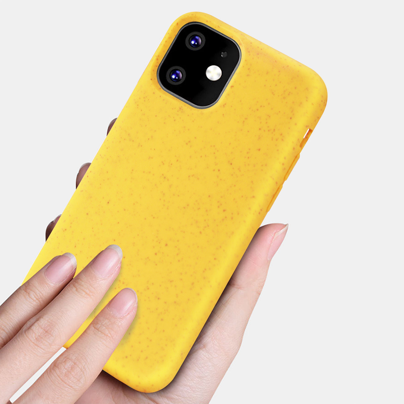Phone Case Silicone Wheat Bran Material Apple iPhone 11 Yellow Color