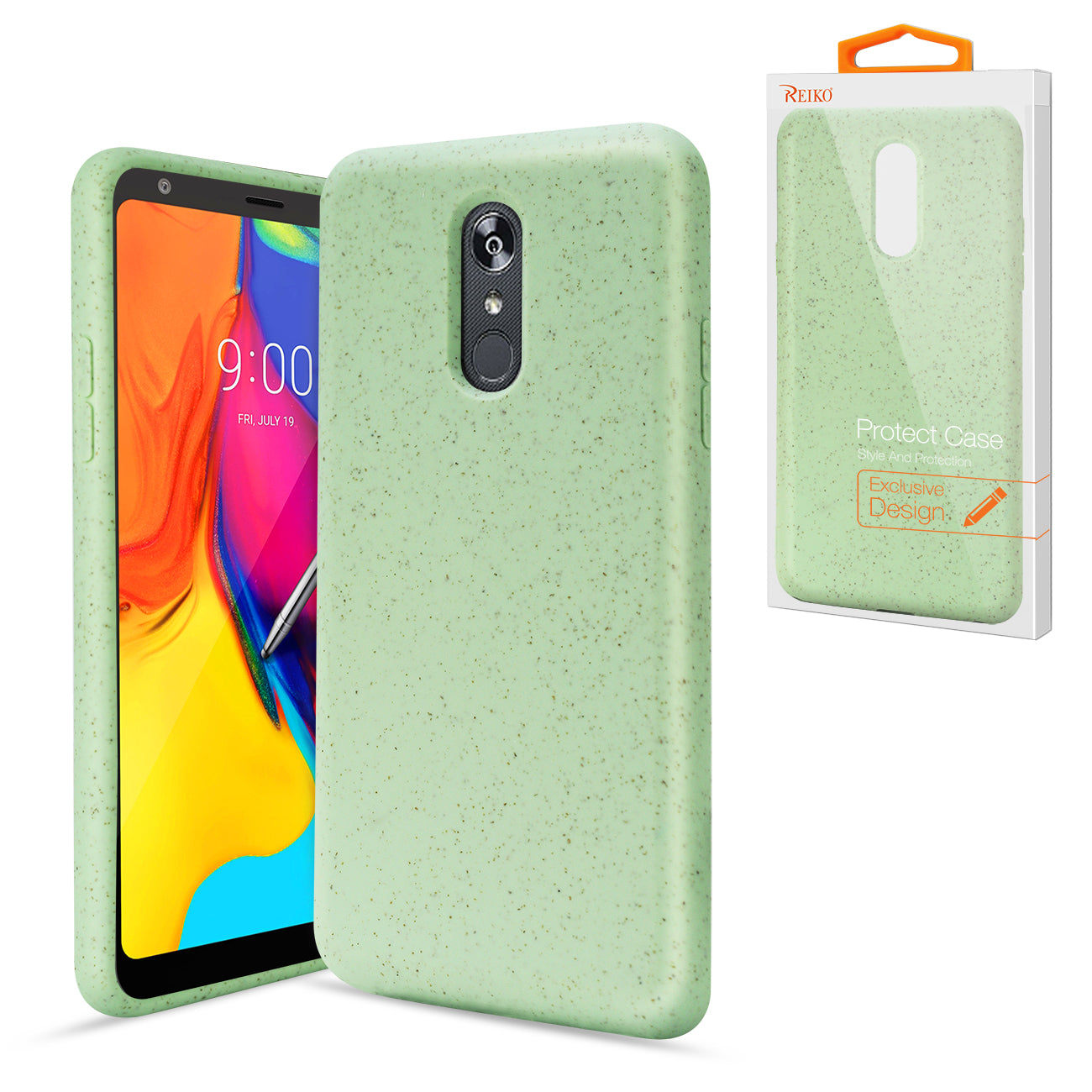 Phone Case Silicone Wheat Bran Material LG Stylo 5 Green Color