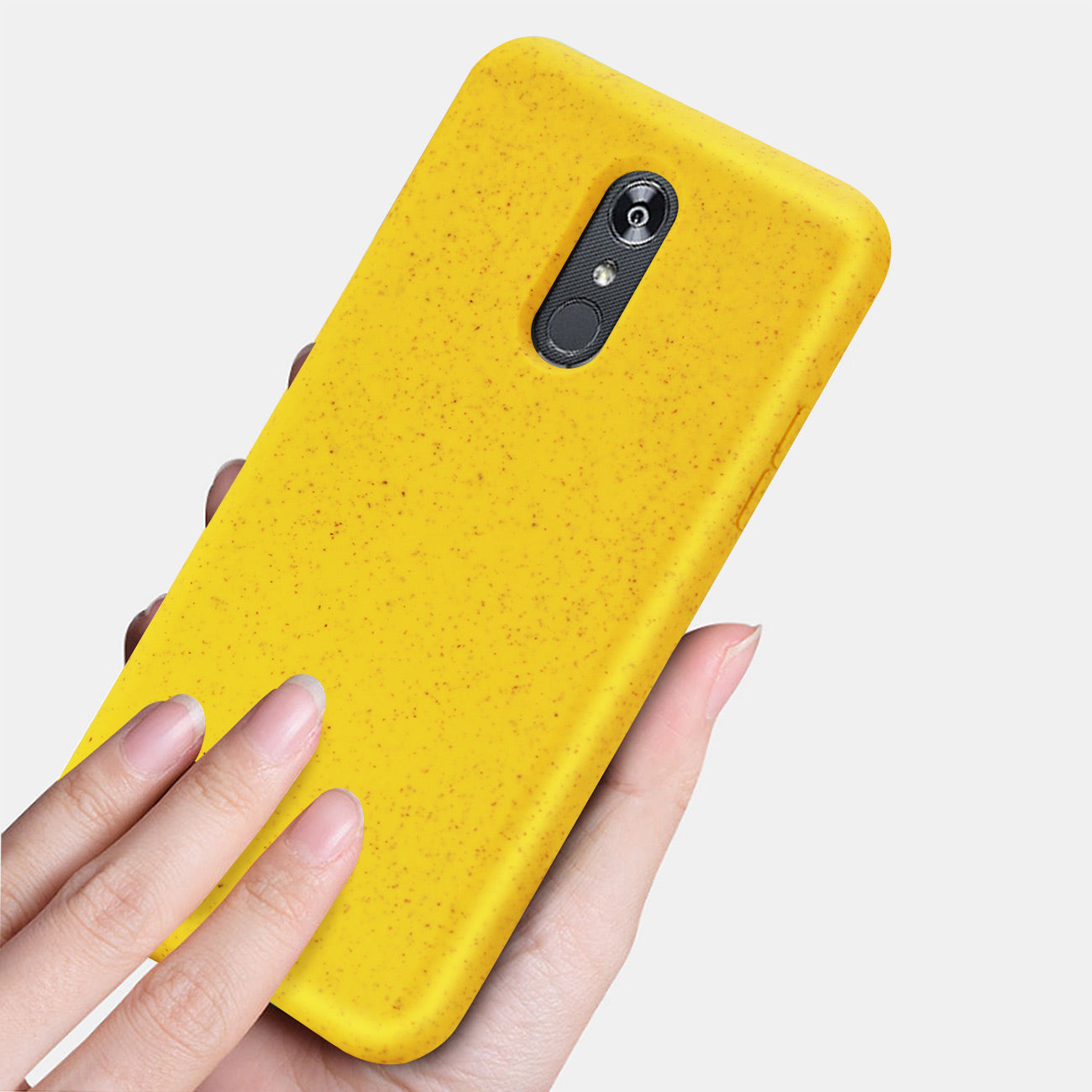 Phone Case Silicone Wheat Bran Material LG Stylo 5 Yellow Color