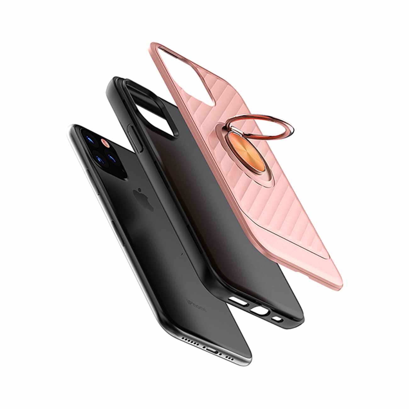 APPLE IPHONE 11 PRO Case with Ring Holder In Rose Gold