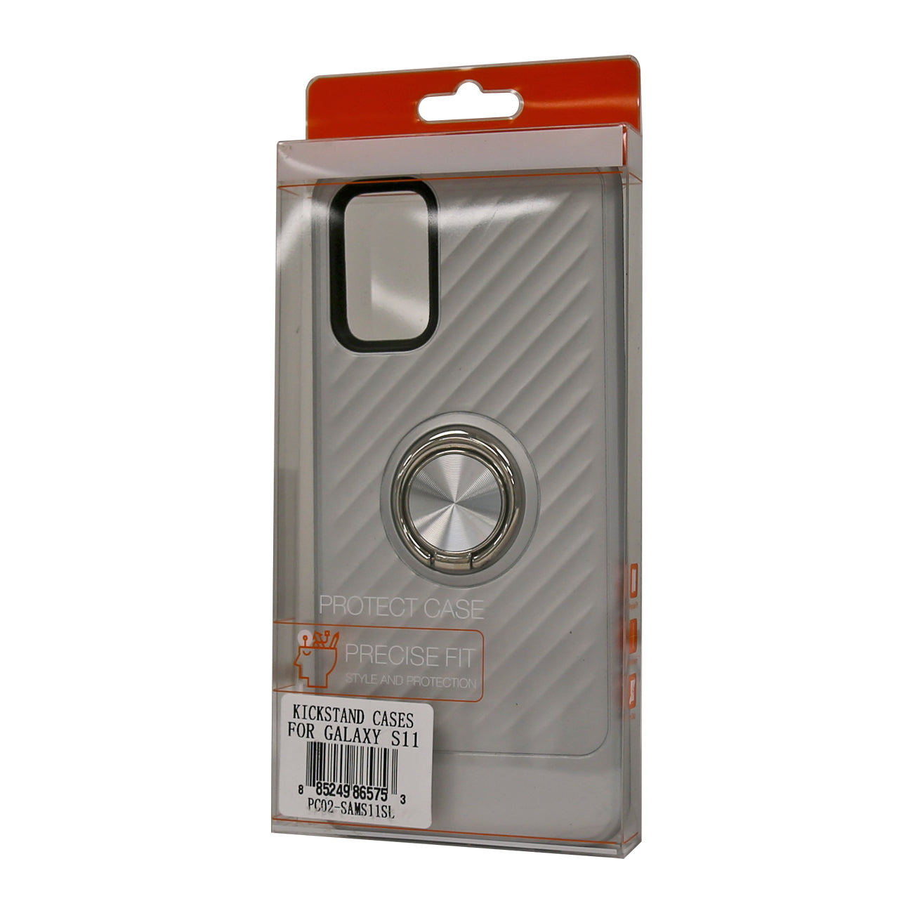 Case With Ring Holder Samsung Galaxy S20 Plus Silver Color
