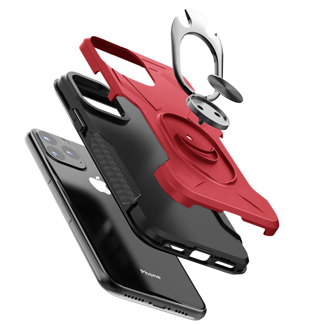 Case With Ring Holder Apple iPhone 11 Pro Max Red Color