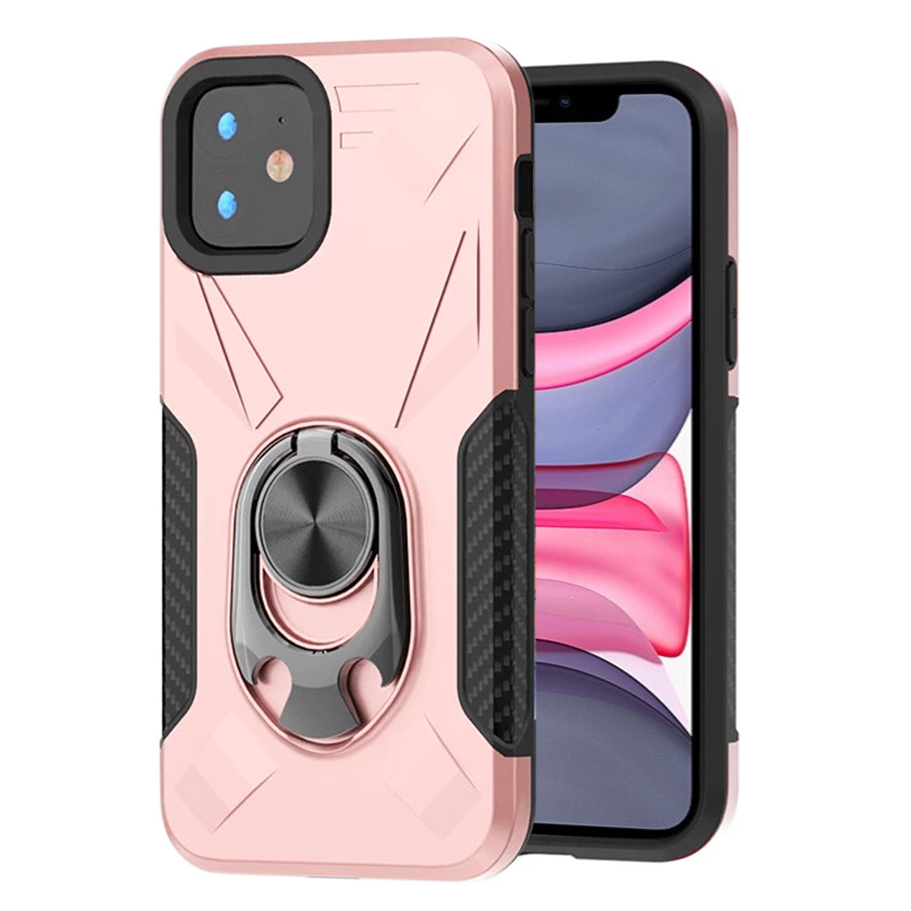 APPLE IPHONE 11 PRO MAX Case with Ring Holder In Rose Gold