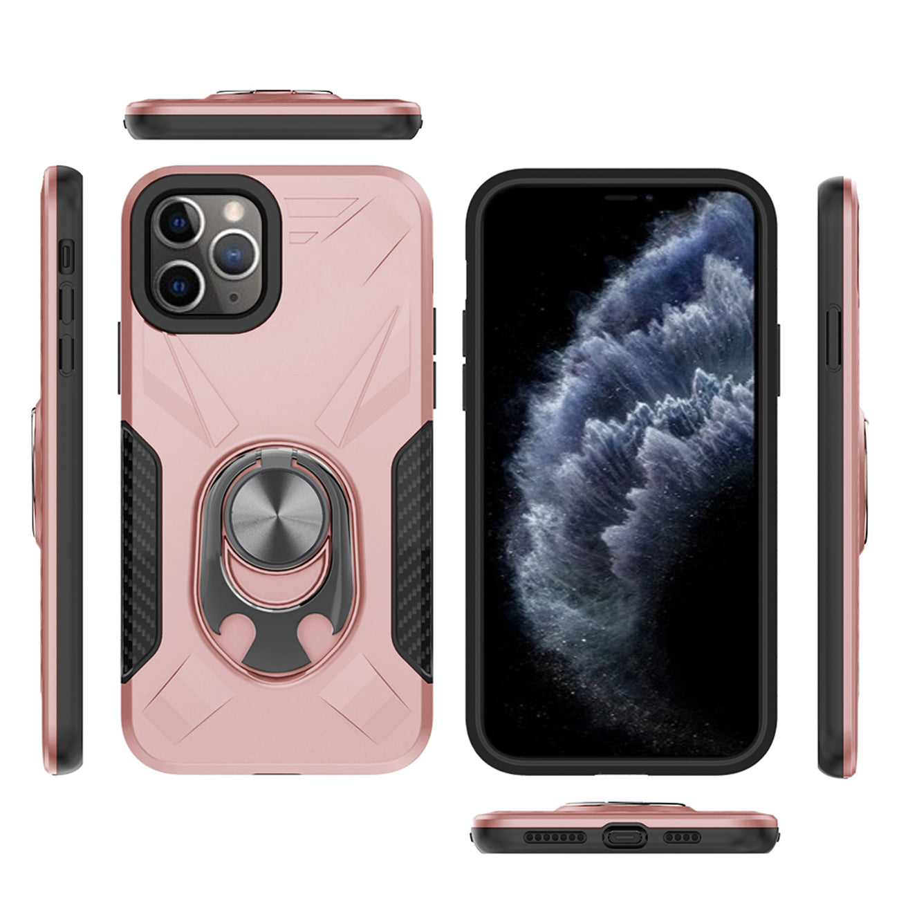 APPLE IPHONE 11 PRO MAX Case with Ring Holder In Rose Gold