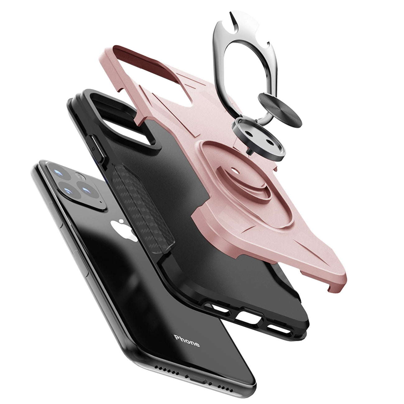 APPLE IPHONE 11 PRO MAX Case with Ring Holder In Rose Gold