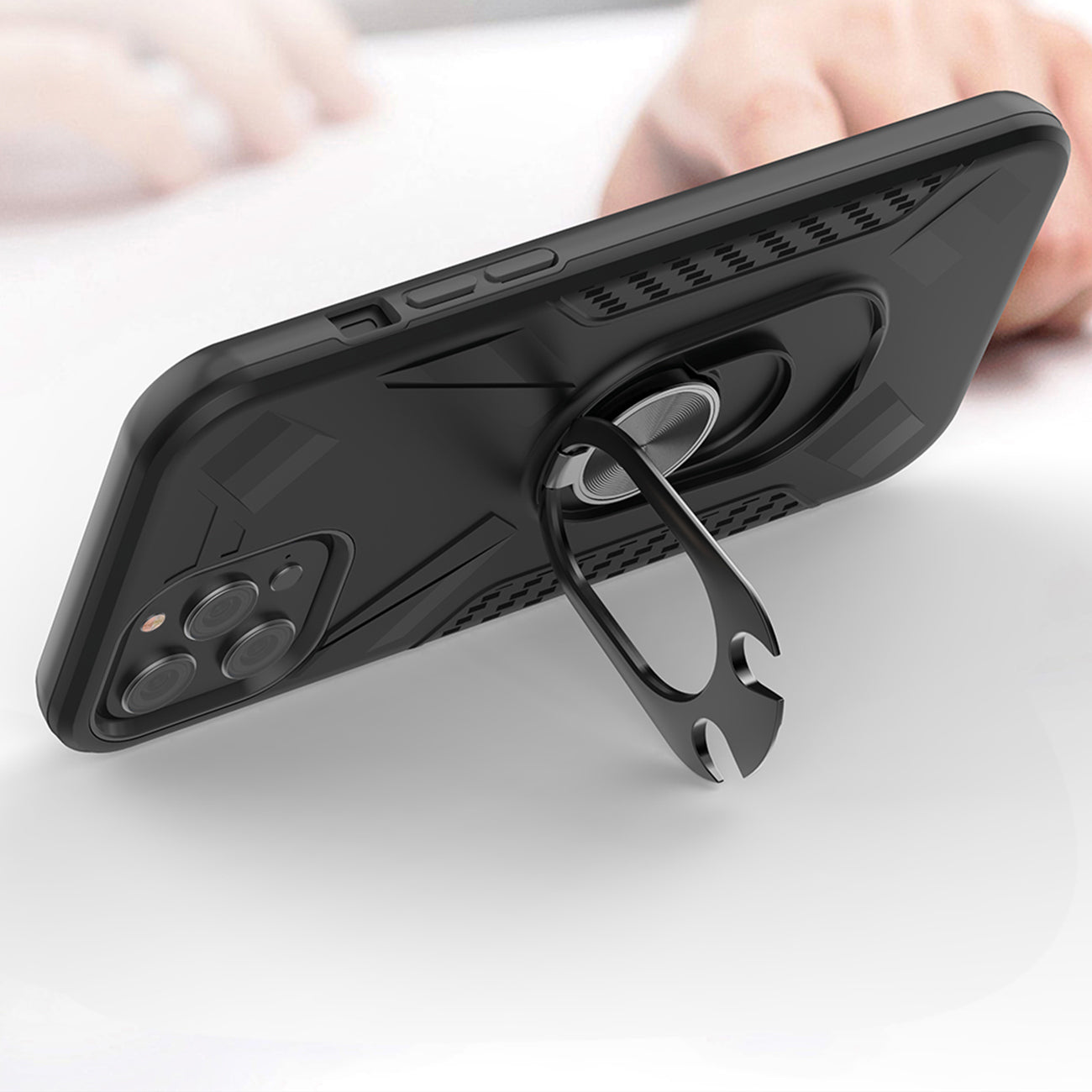 Case With Ring Holder Apple iPhone 12/ iPhone 12 Pro Black Color
