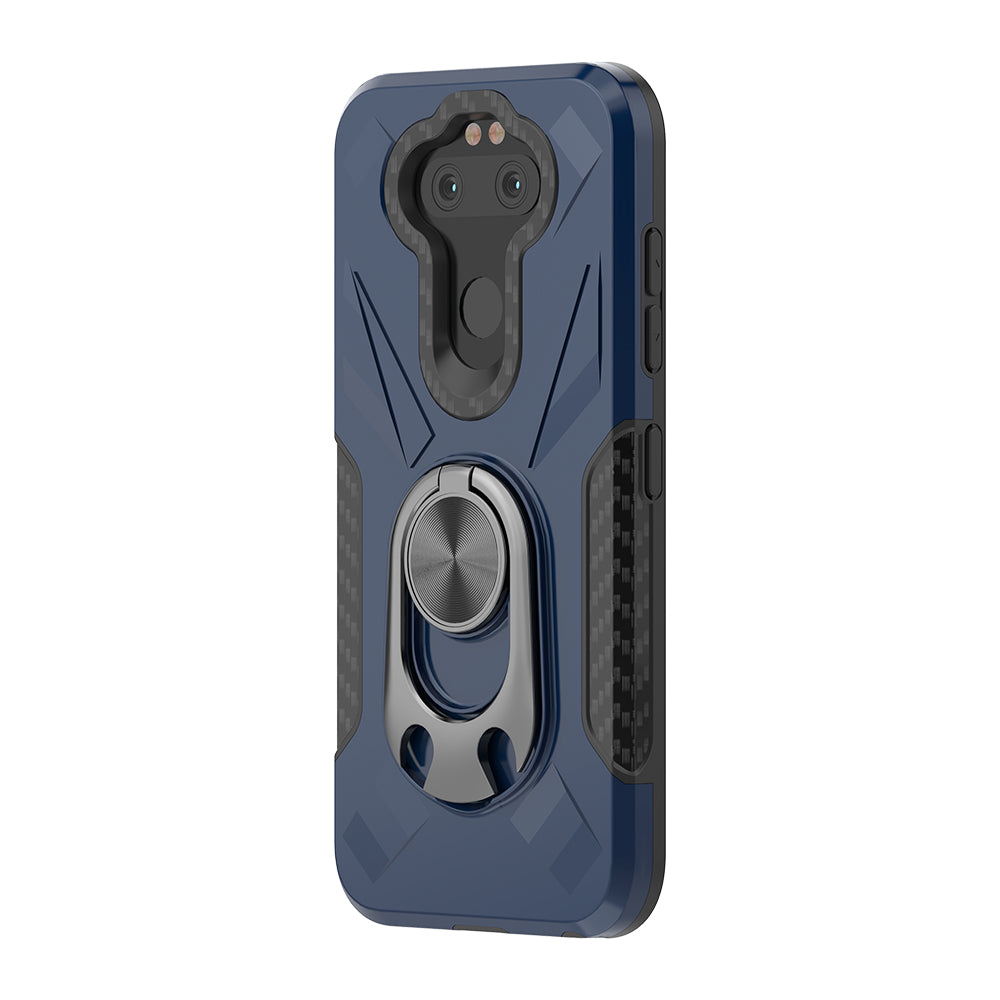 Phone Case With Ring Holder LG ARISTO 5 Blue Color