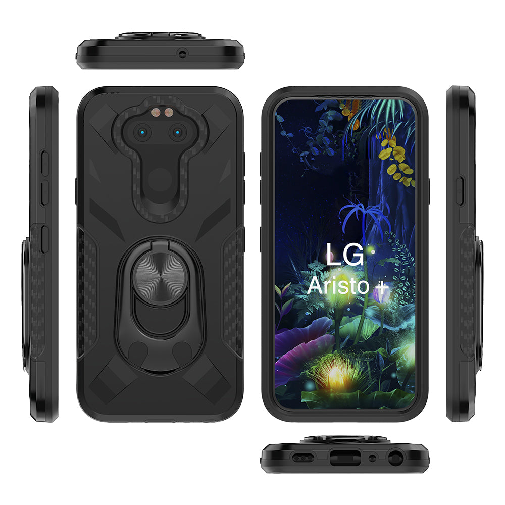 Phone Case with Ring Holder LG ARISTO 5 In Gold