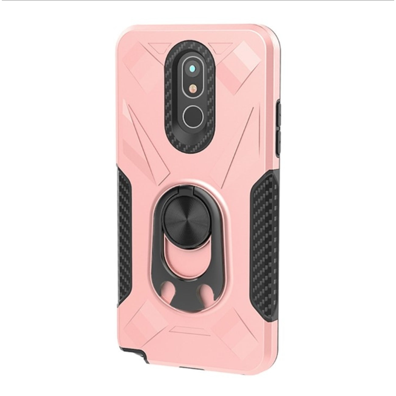 Phone Case With Ring Holder LG STYLO 5 Rose Gold Color