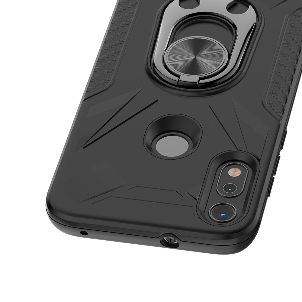 Case With Ring Holder Motorola E7 Blue Color