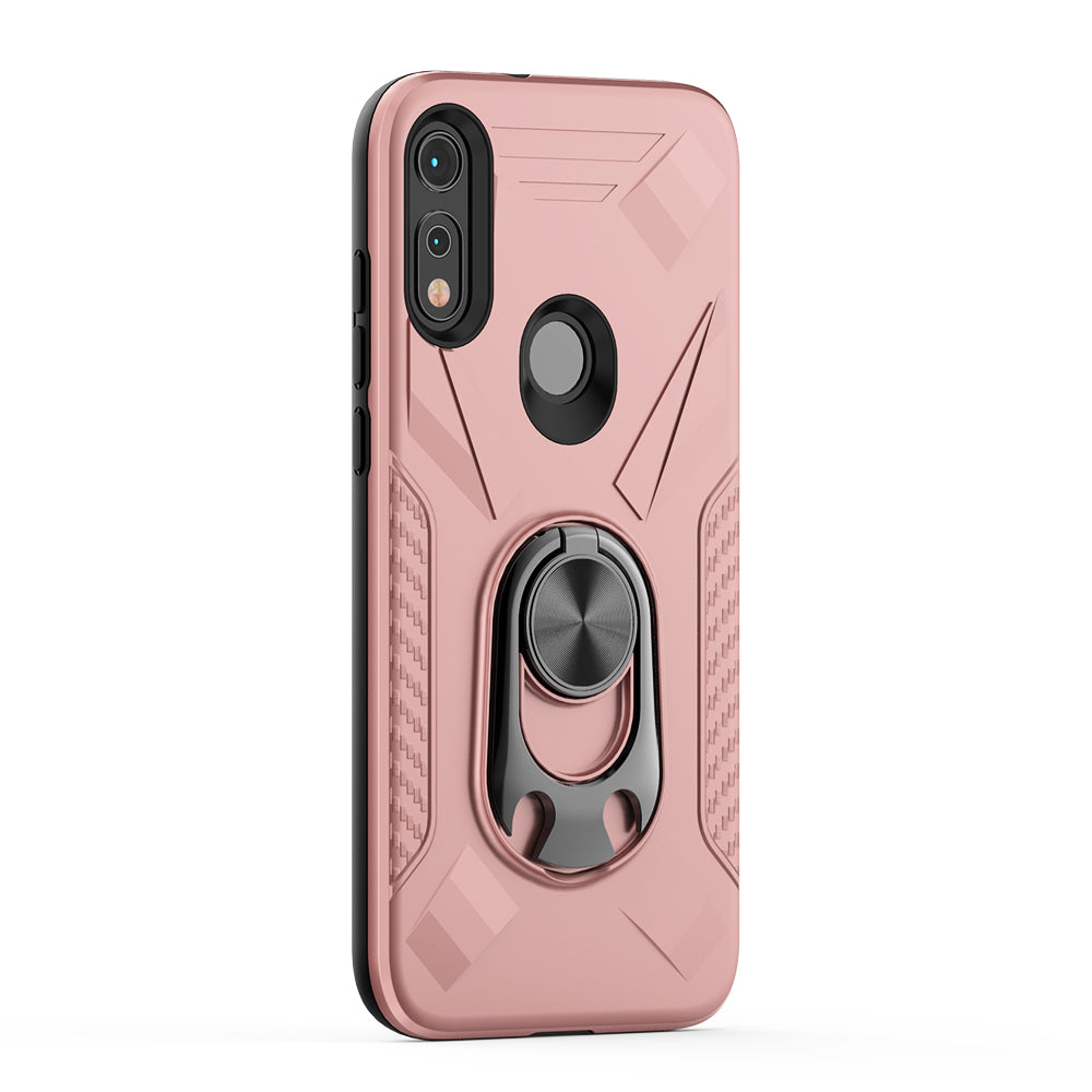 Case With Ring Holder Motorola E7 Rose Gold Color