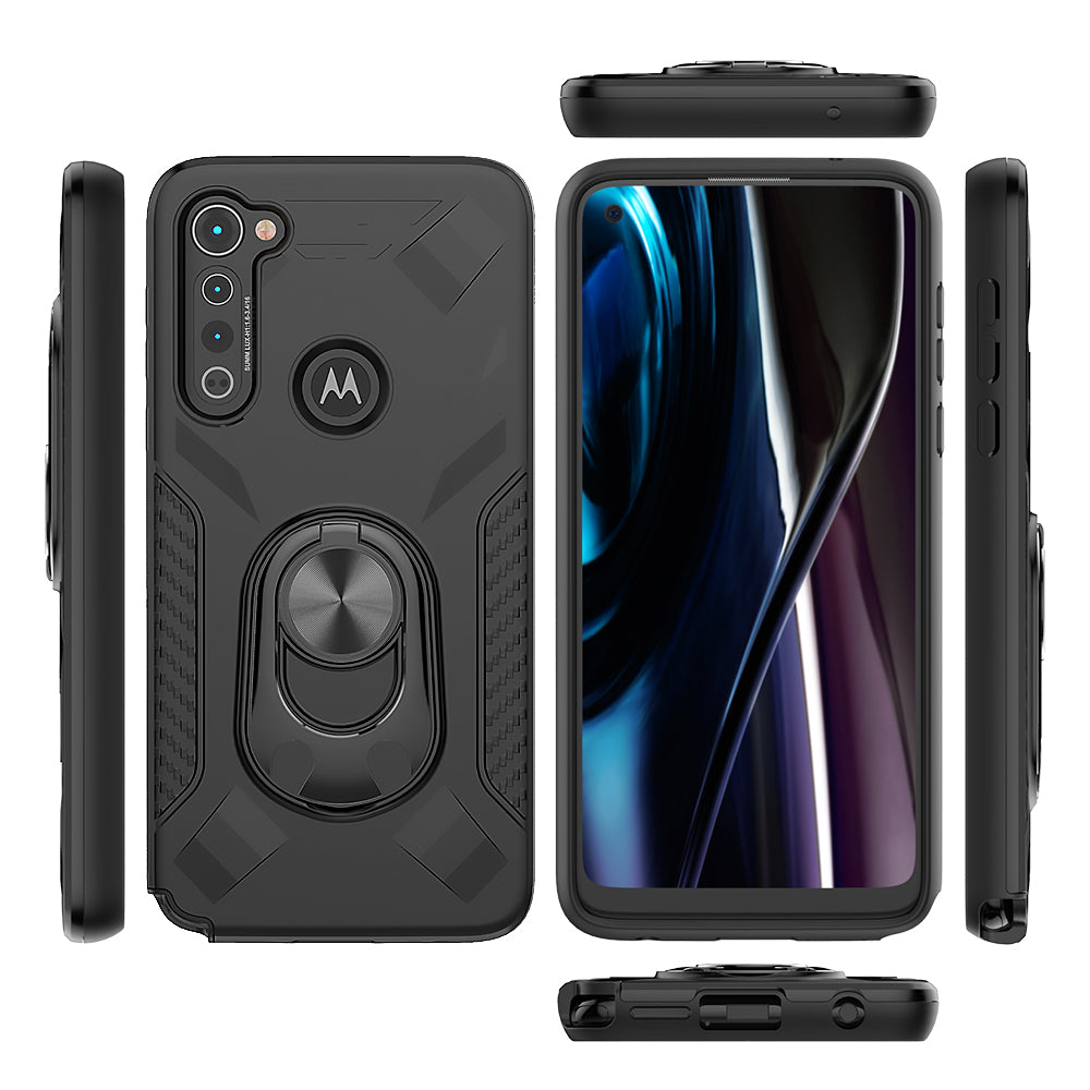 Case With Ring Holder Motorola G Stylus Black Color