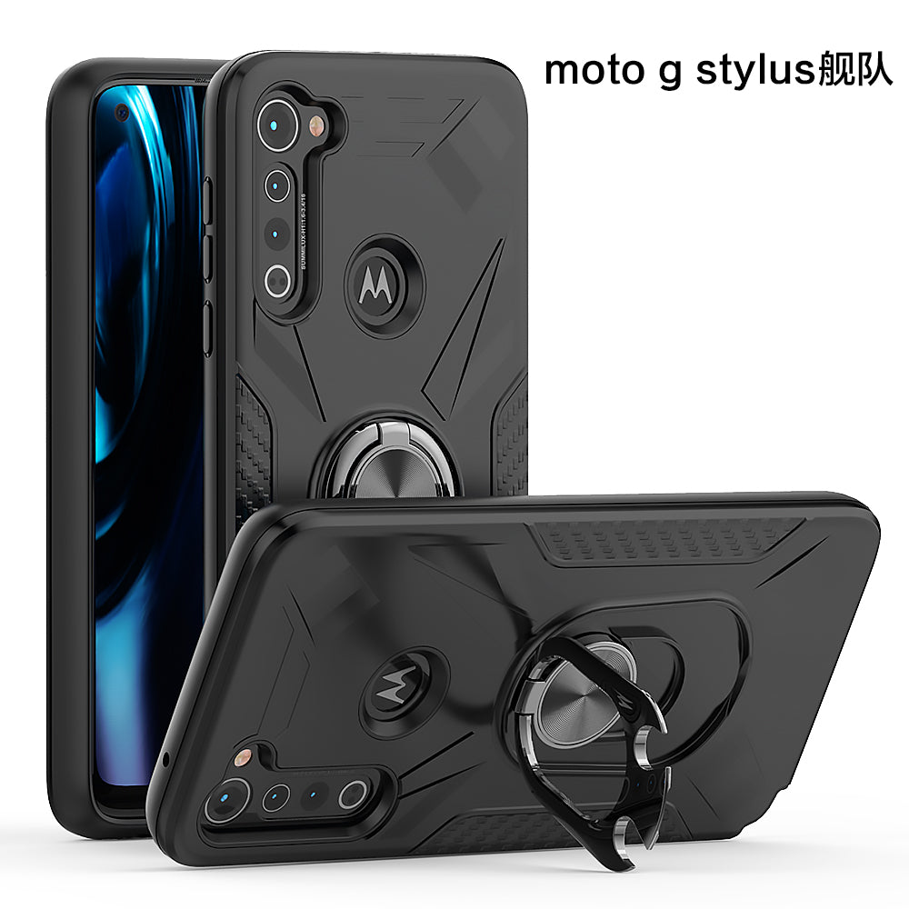 Case With Ring Holder Motorola G Stylus Blue Color