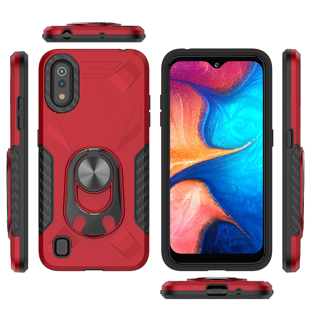 Phone Case with Ring Holder SAMSUNG GALAXY A01 In Red