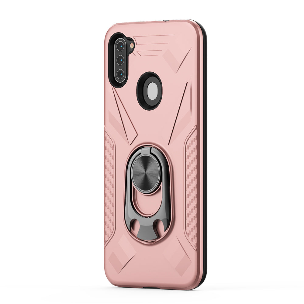Phone Case with Ring Holder SAMSUNG GALAXY A11 In Rose Gold