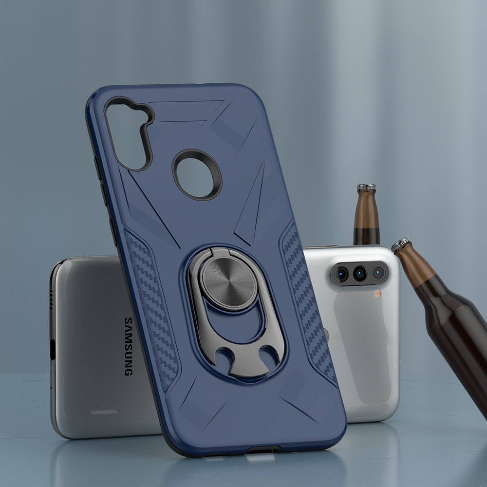Phone Case with Ring Holder SAMSUNG GALAXY A11 In Silver