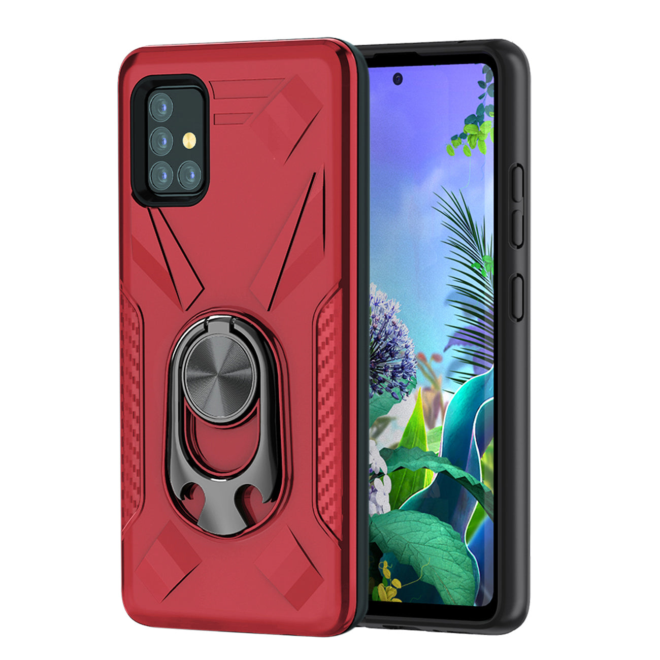 Phone Case with Ring Holder SAMSUNG GALAXY A51 5G In Red