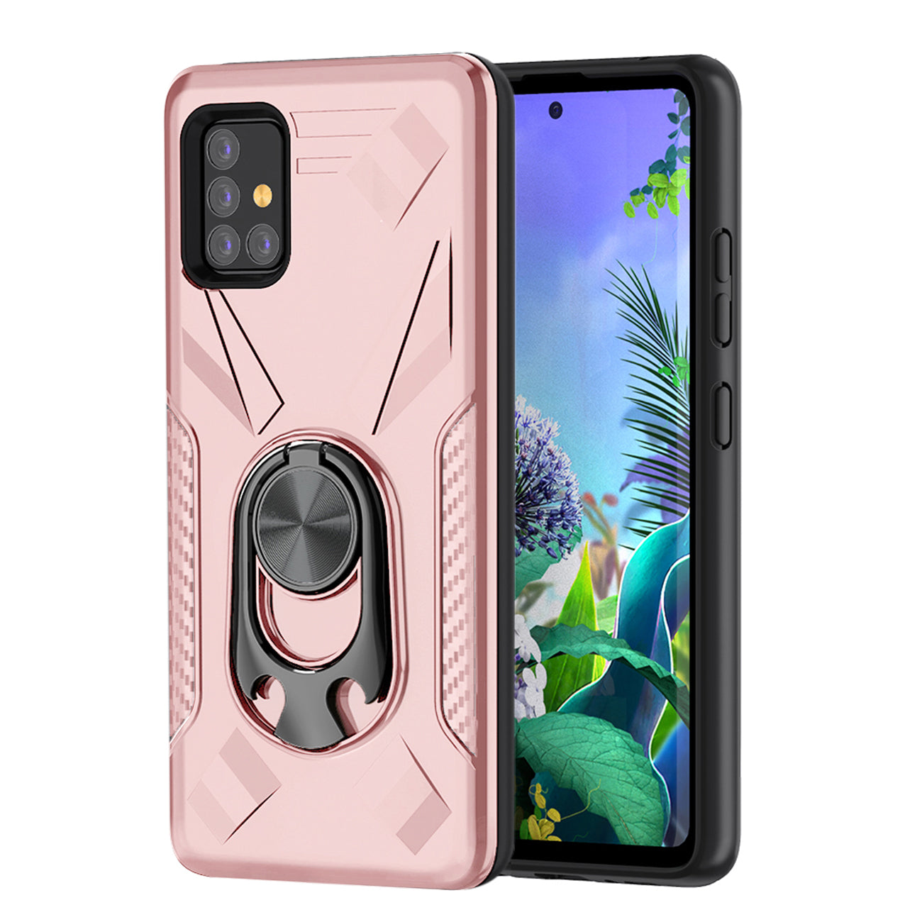 Phone Case with Ring Holder SAMSUNG GALAXY A51 5G In Rose Gold