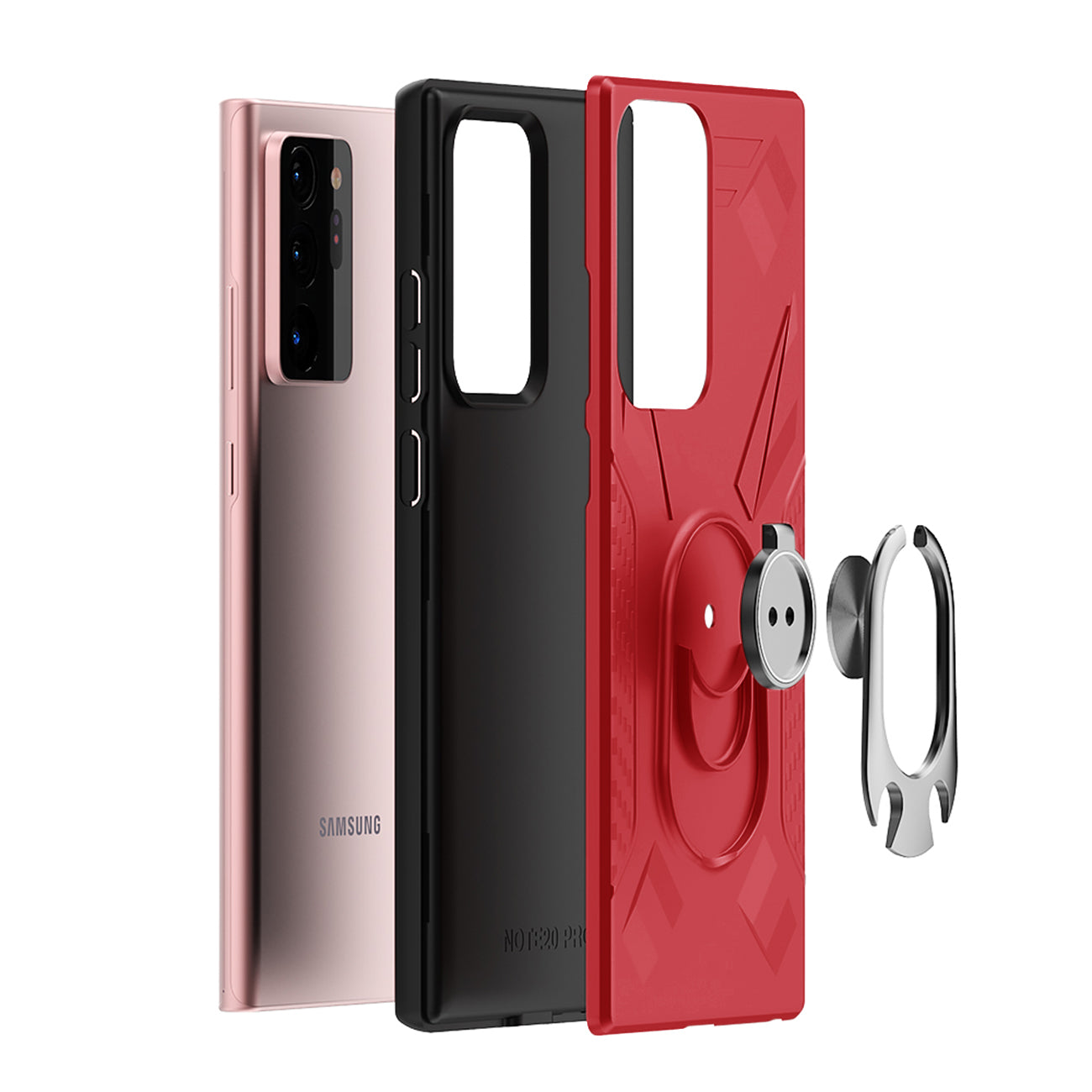 Phone Case with Ring Holder SAMSUNG GALAXY NOTE 20 ULTRA In Red