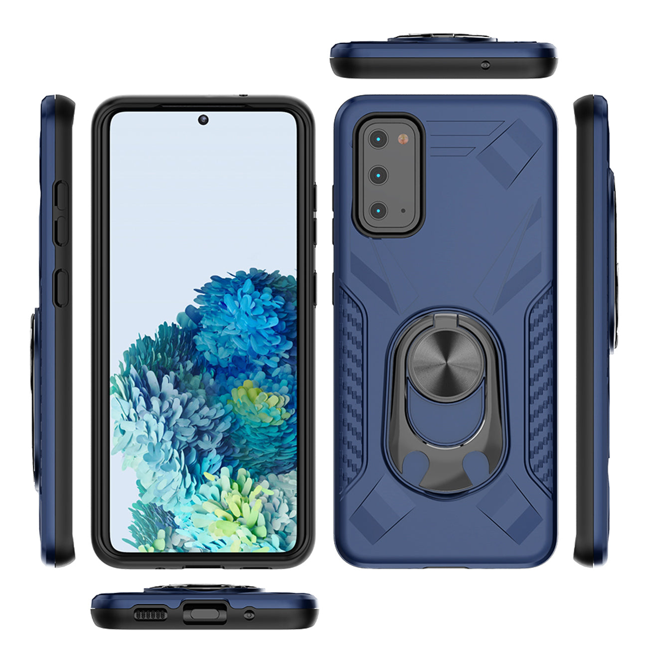 Phone Case with Ring Holder SAMSUNG GALAXY S20 In Blue