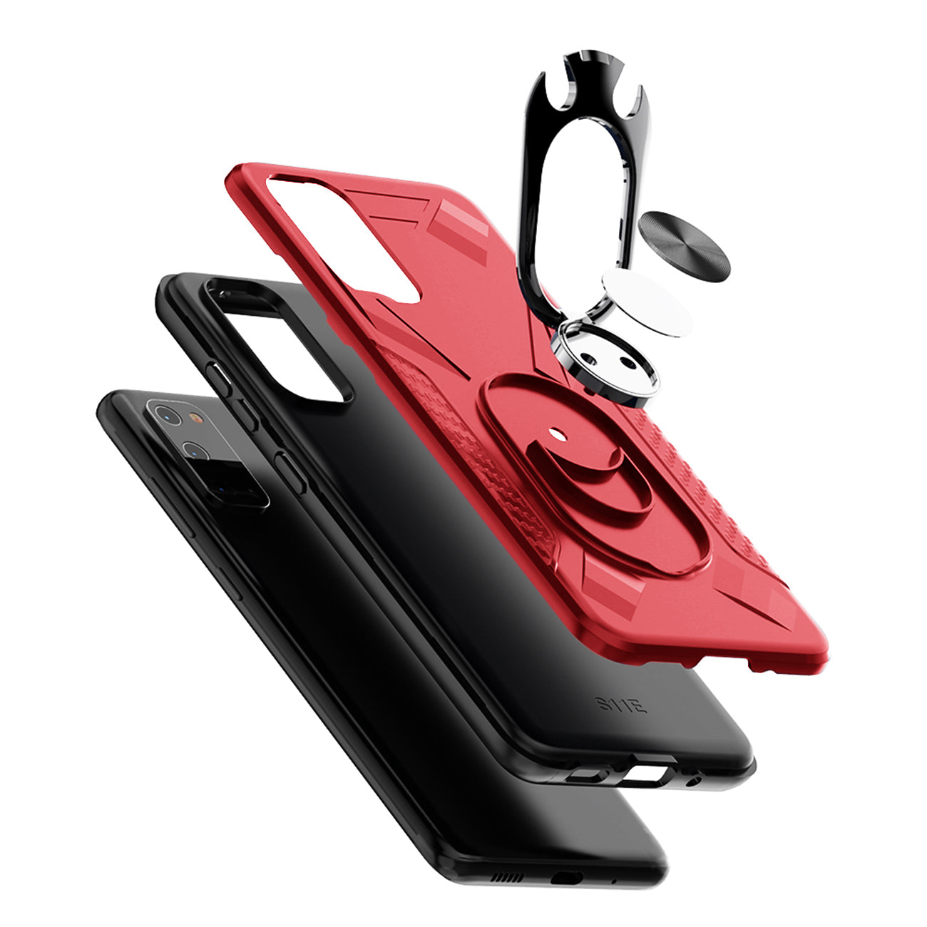 Phone Case with Ring Holder SAMSUNG GALAXY S20 In Red