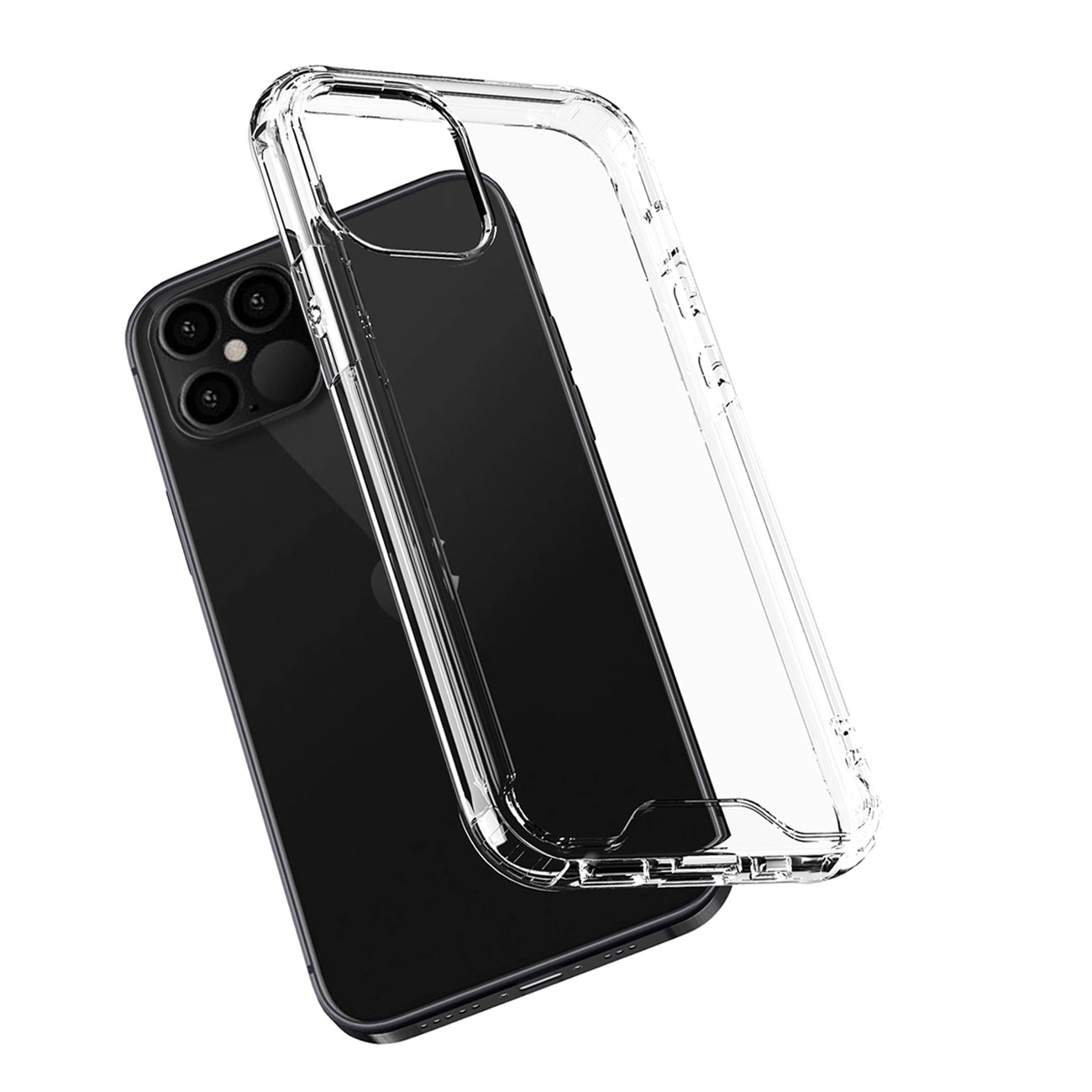 For IPHONE 12 PRO MAX Bumper Case In Clear