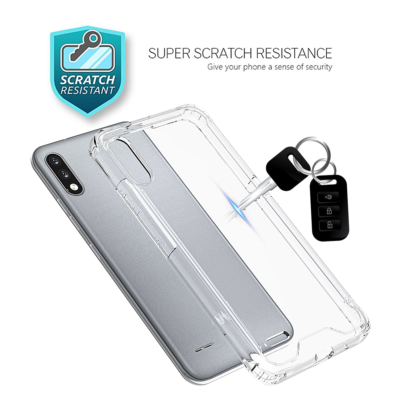 Case Bumper PC and TPU Clean High Quality 2X LG-K22/K32 Clear