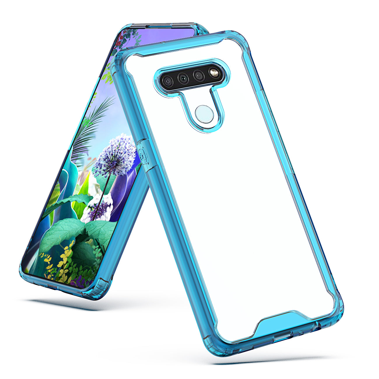 Case Bumper PC And TPU High Quality LG K51 Blue Color