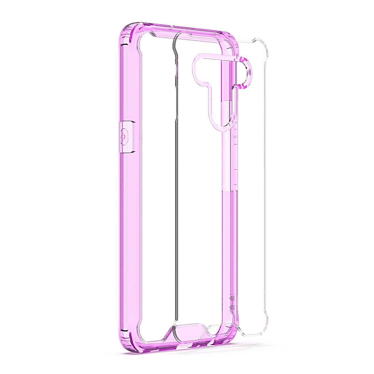 Case Bumper PC And TPU Clear High Quality LG K51 Purple Color