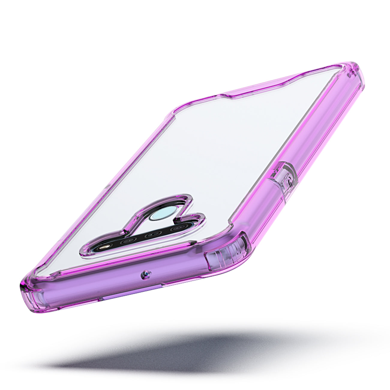 Case Bumper PC And TPU Clear High Quality LG K51 Purple Color