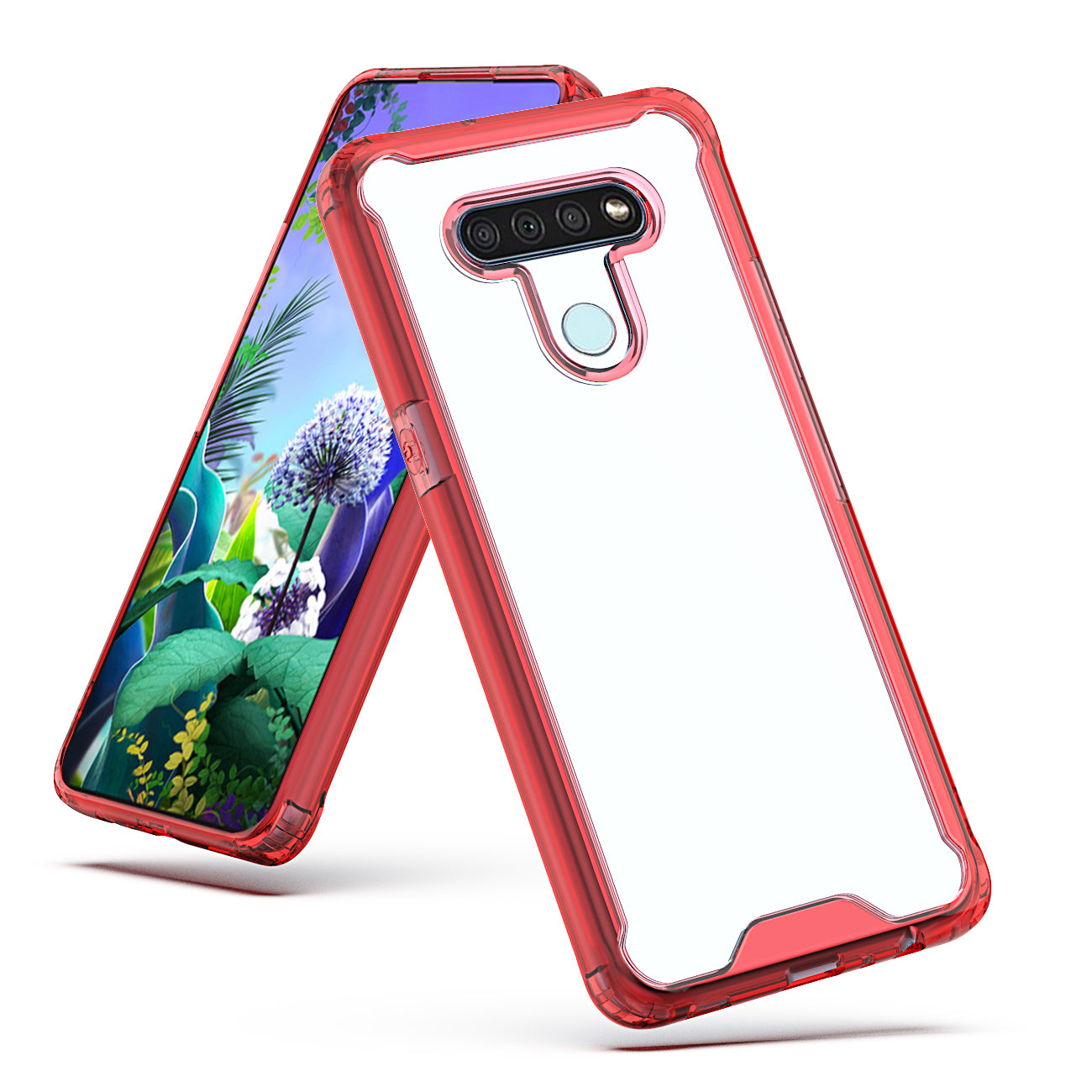 Case Bumper PC And TPU High Quality LG K51 Red Color