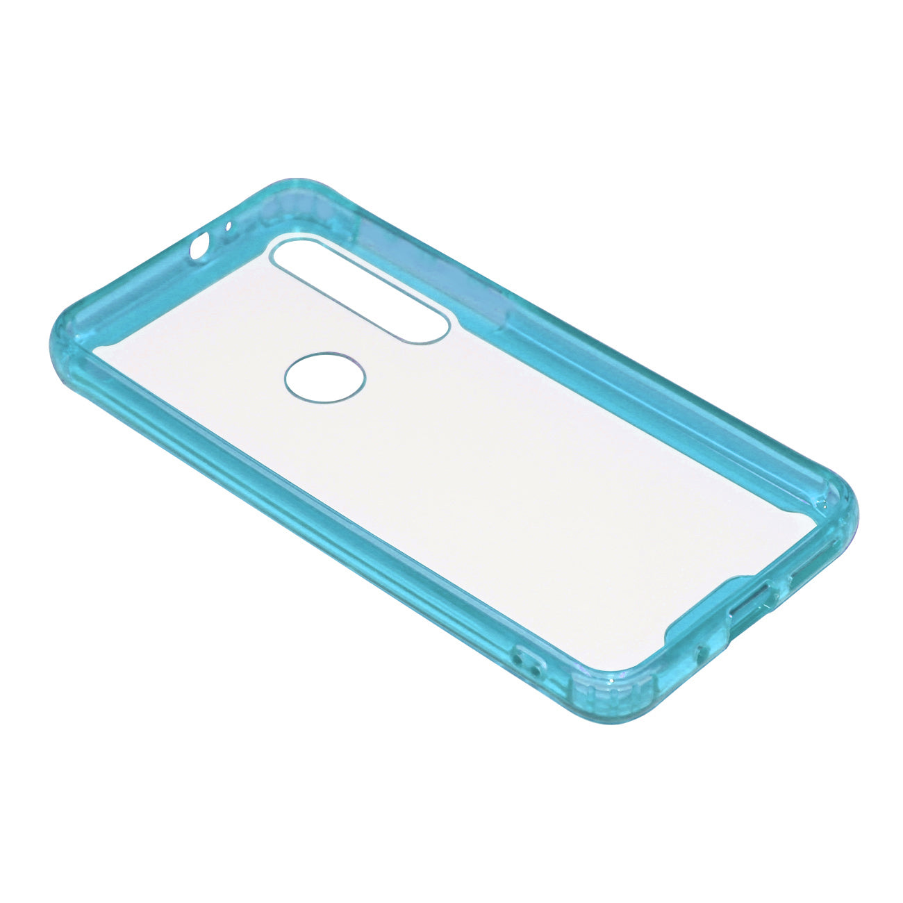 Case Bumper TPU And PC High Quality Motorola G8 Play Clear Blue Color