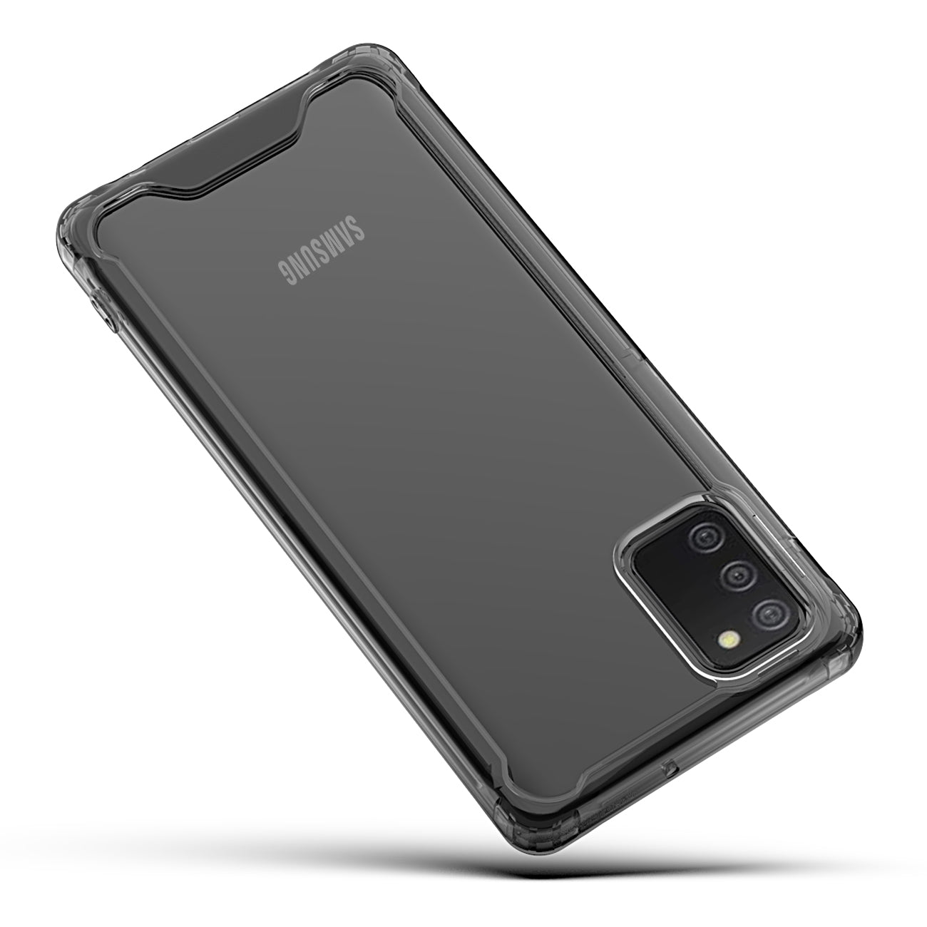 Case Bumper PC And TPU High Quality 2X For Samsung Galaxy A02S Clean Black Color
