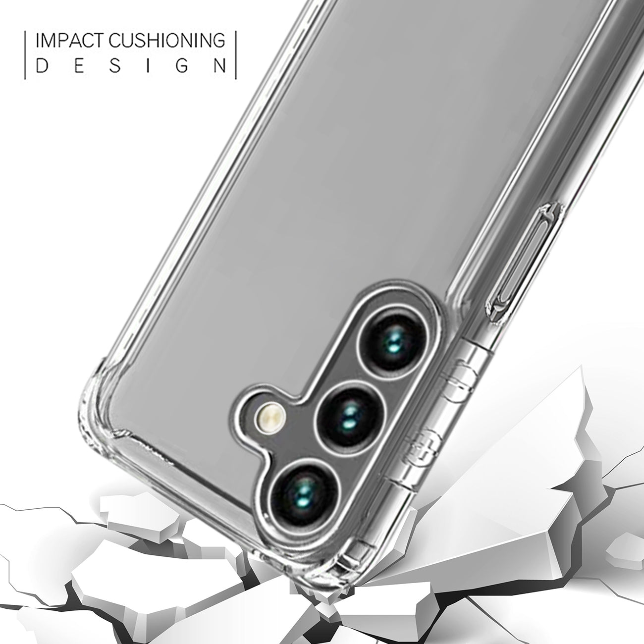 High Quality 2X Clean PC and TPU Bumper Case In Clear For Samsung Galaxy A14 5G