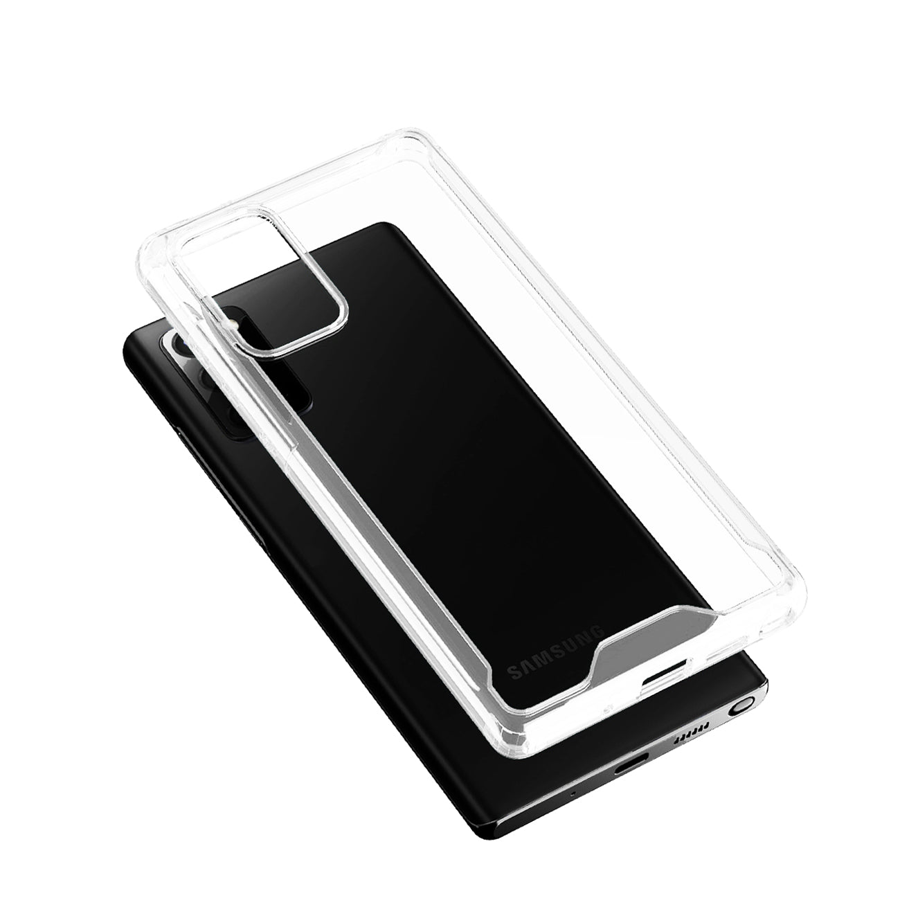 Case Bumper PC And TPU High Quality 2X Clean For Samsung Galaxy Note 20 Ultra Clear