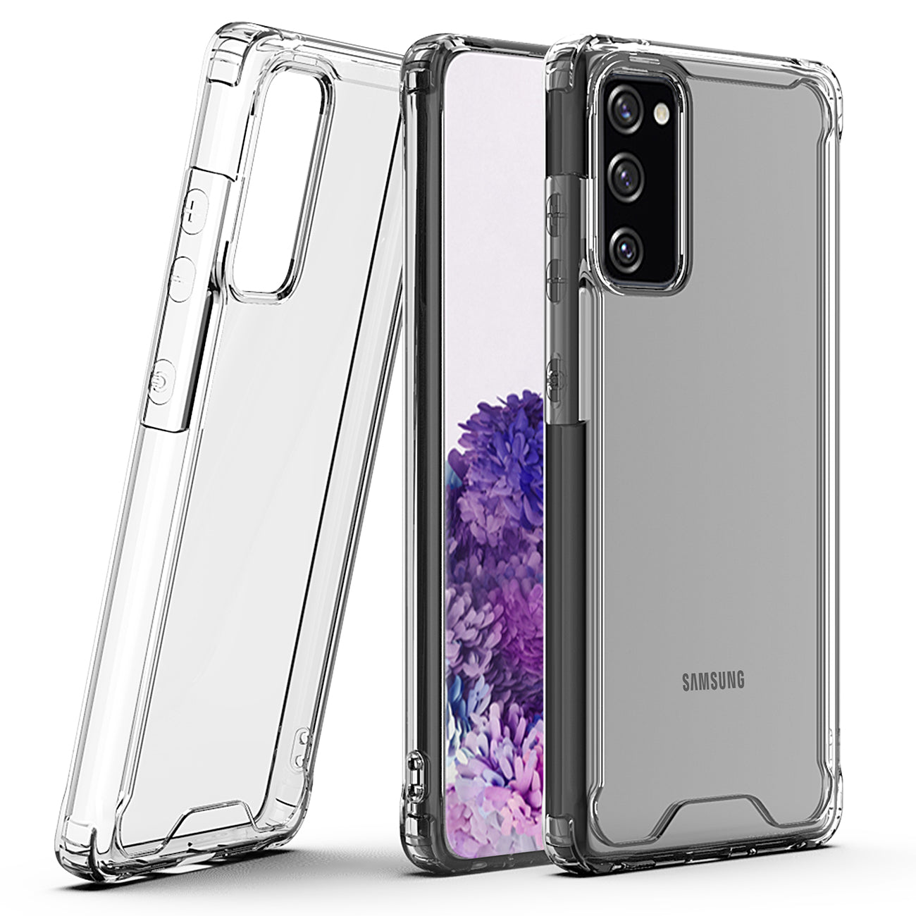 High quality TPU Bumper and Clarity PC Case ForSAMSUNG GALAXY S20 FAN EDITION In Clear
