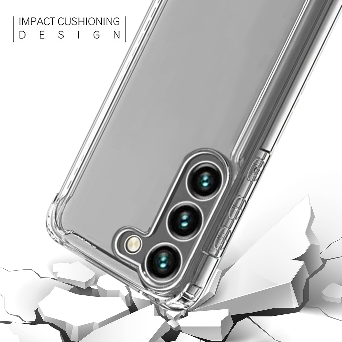 High Quality 2X Clean PC and TPU Bumper Case In Clear For Samsung Galaxy GALAXY S23