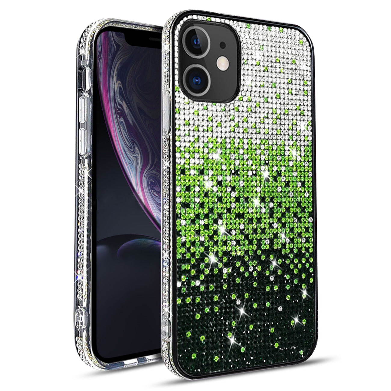 Case Diamond Design Apple iPhone XR Green Color