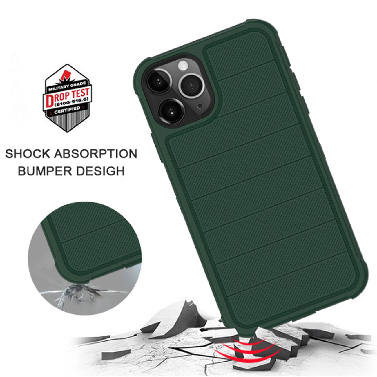 Case Holster Combo Hybrid 3-In-1 Heavy Duty Apple iPhone 11 Pro Blue Color