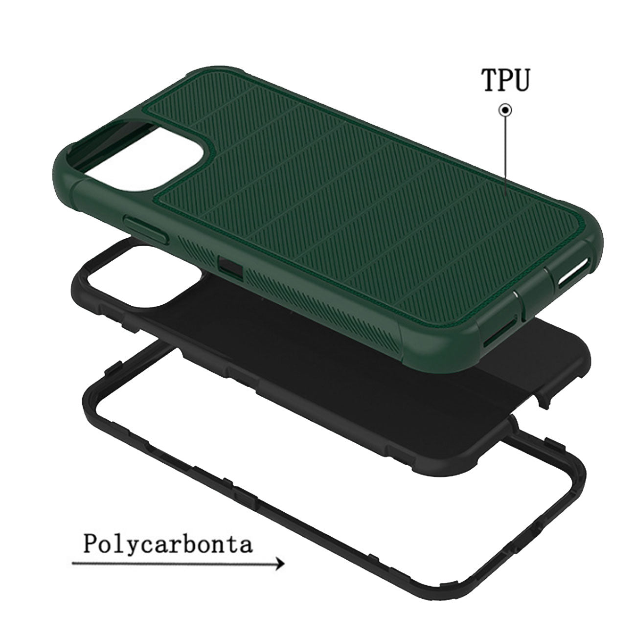 Case Holster Combo Hybrid 3-In-1 Heavy Duty Apple iPhone 11 Pro Blue Color