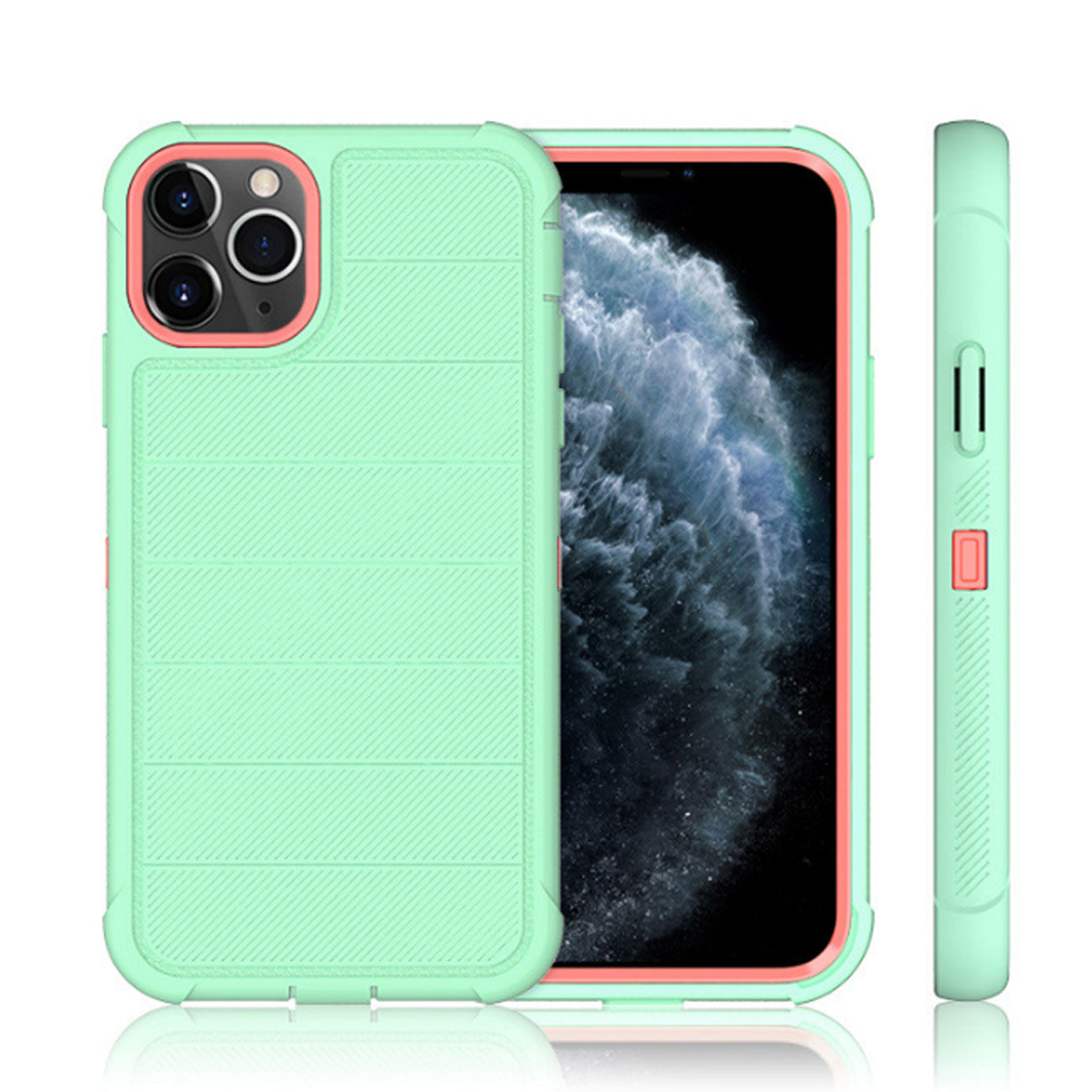 3-In-1 Hybrid Heavy Duty Holster Combo Case For APPLE IPHONE 11 PRO In Green
