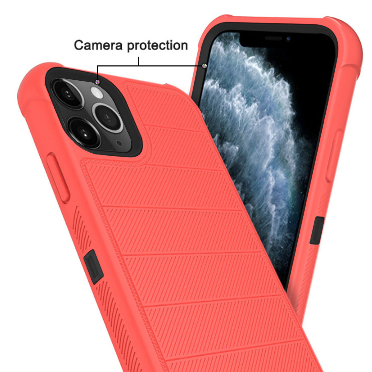 Case Holster Combo 3-In-1 Hybrid Heavy Duty Apple iPhone 11 Pro Pink Color