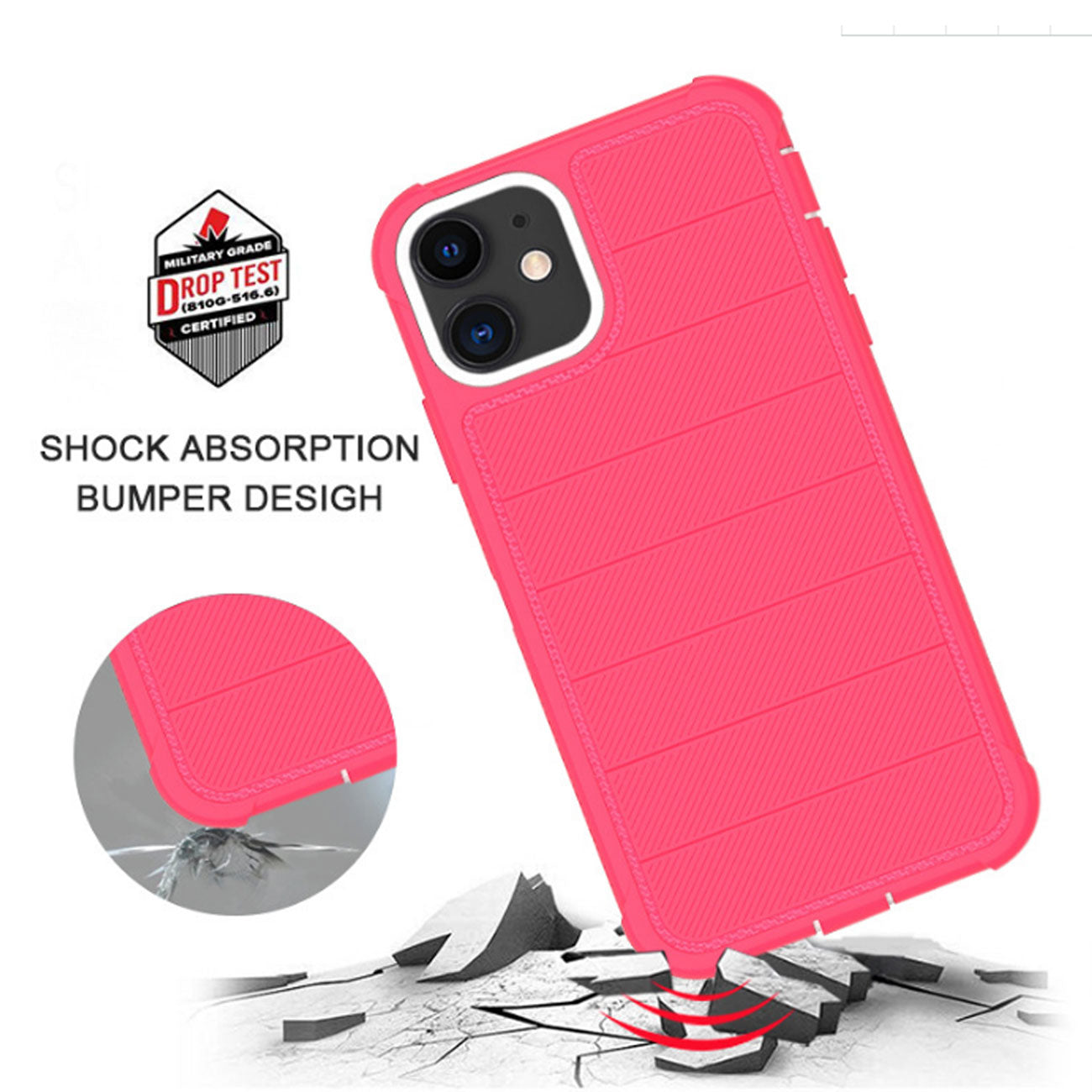 Case Holster Combo Hybrid 3-In-1 Heavy Duty Apple iPhone 11 Hot Pink Color