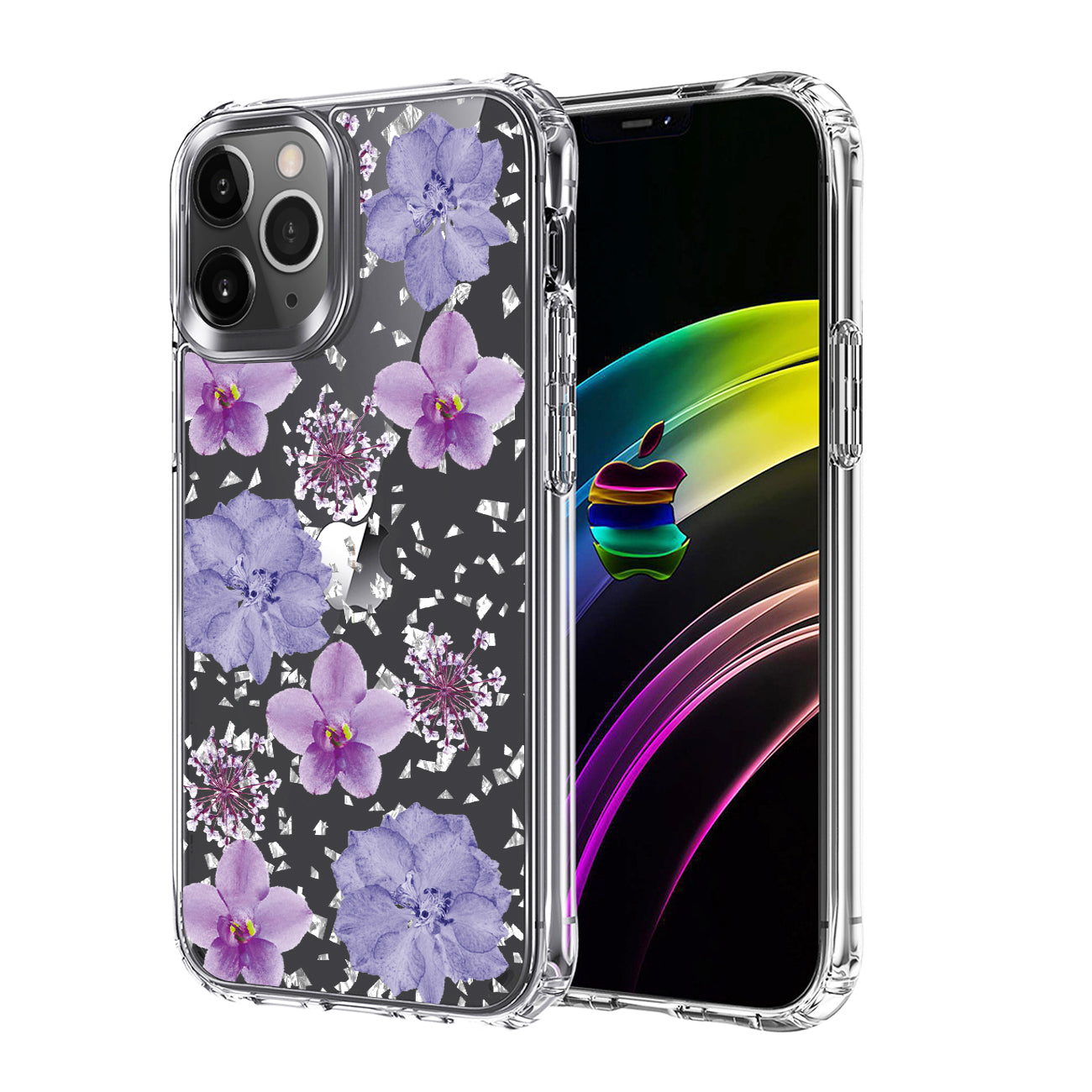 Pressed dried flower Design Phone case for APPLE IPHONE 11 in Purple