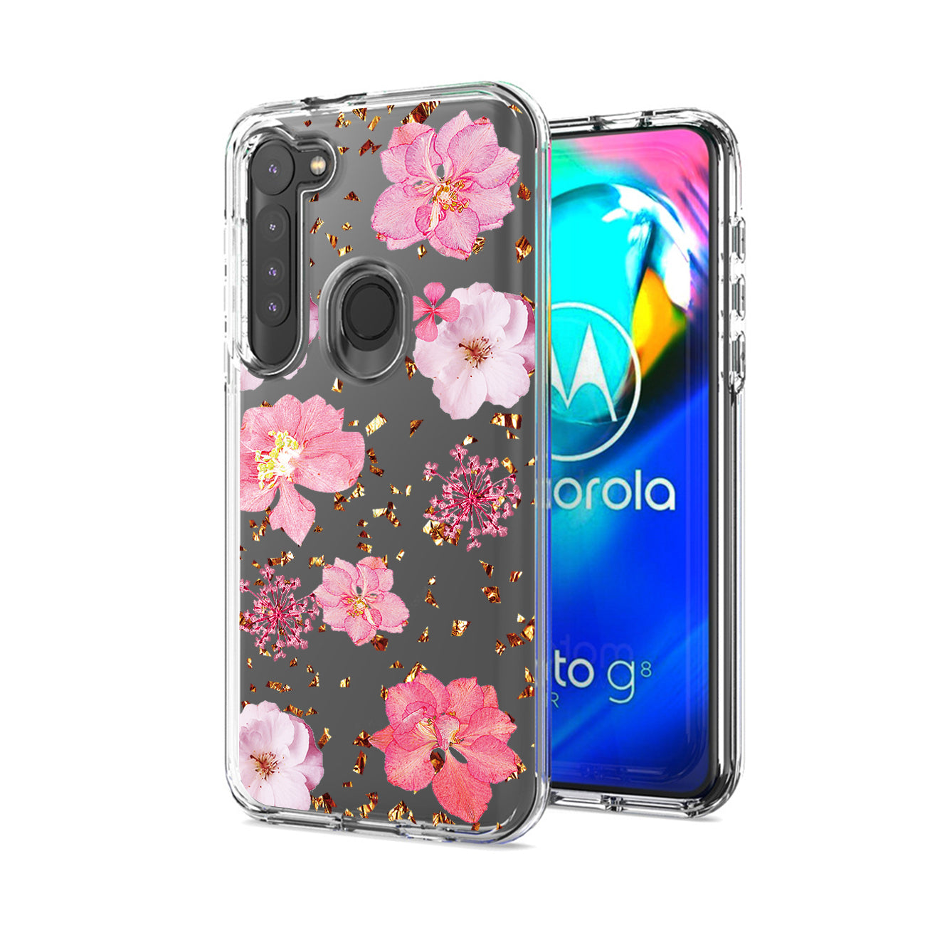 Phone Case Pressed Dried Flower Motorola G Stylus Pink Color