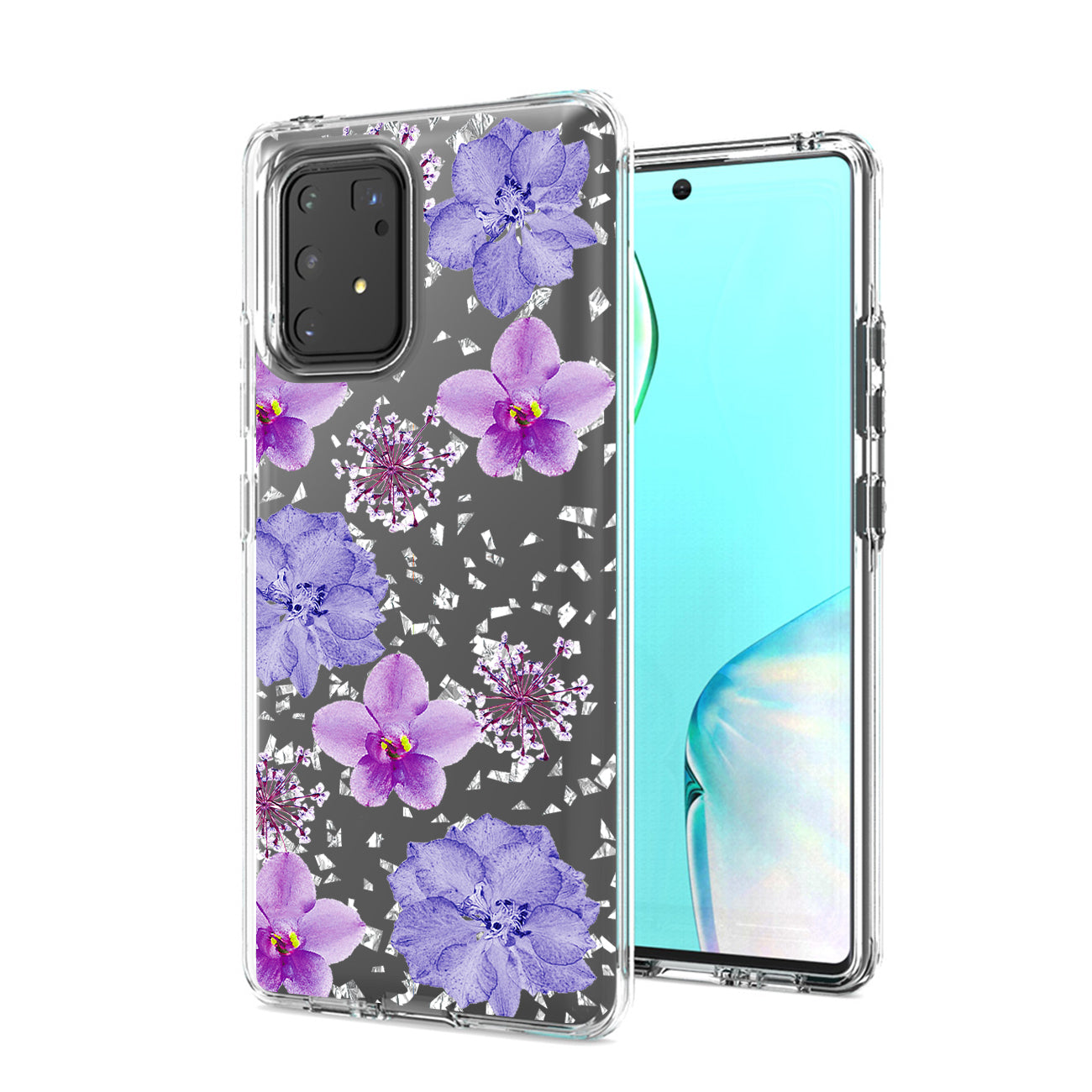 Pressed dried flower Design Phone case for SAMSUNG GALAXY A91/S10 Lite/M80S In Purple