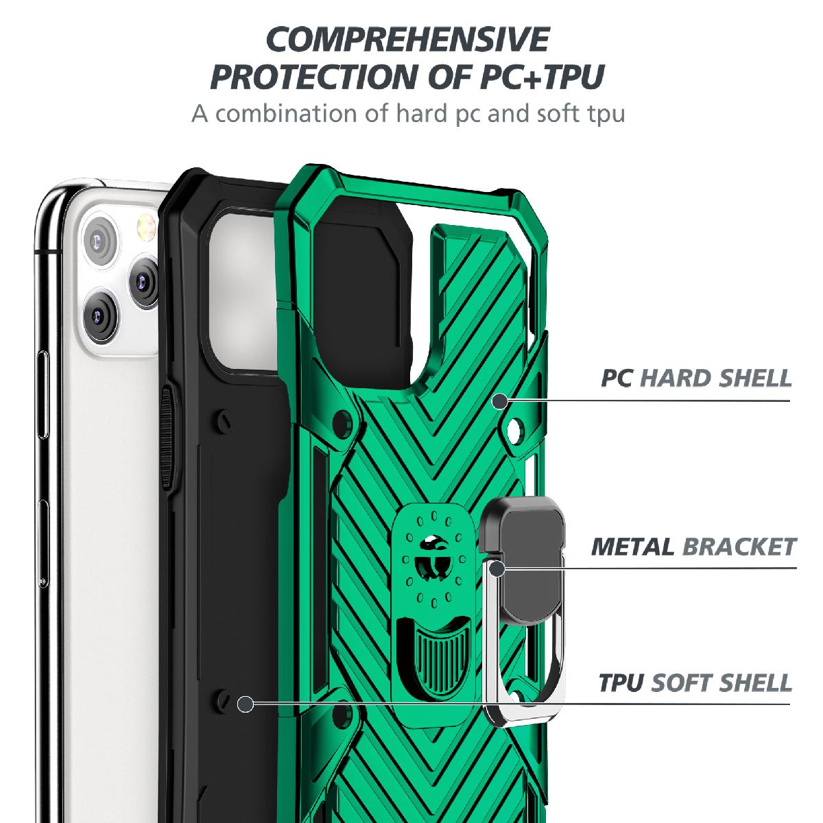 IPHONE 12/ IPHONE 12 PRO Kickstand Anti-Shock And Anti Falling Case In Green