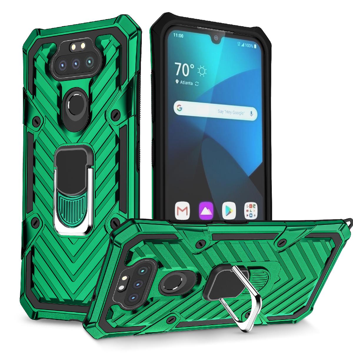Case Kickstand Anti-Shock And Anti Falling LG Aristo 5 Green Color